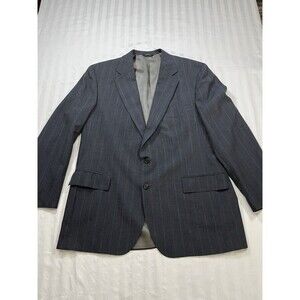 Polo Ralph Lauren Mens Size 42L Gray Stripe Sport Coat Blazer Jacket University